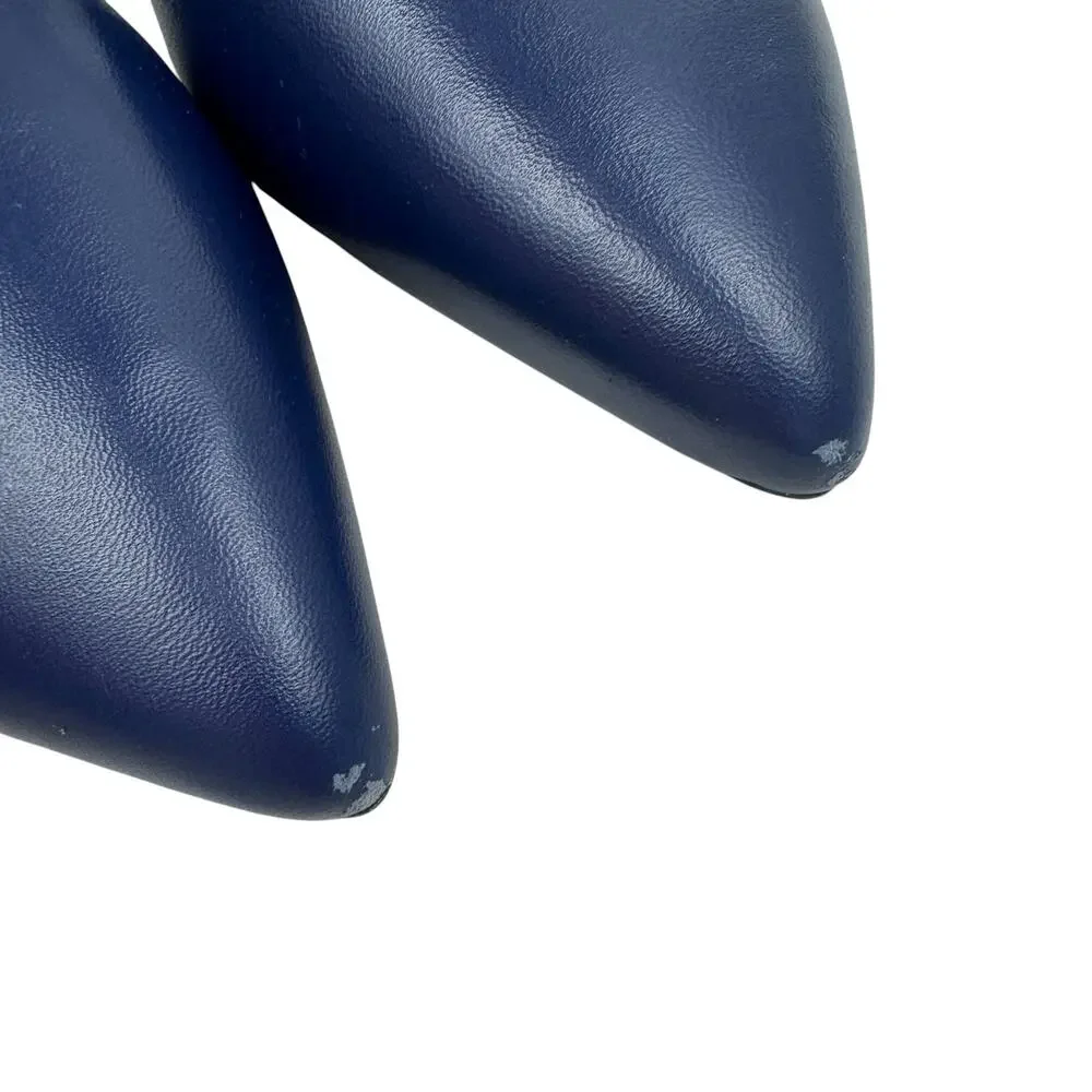 Anthropologie blue leather